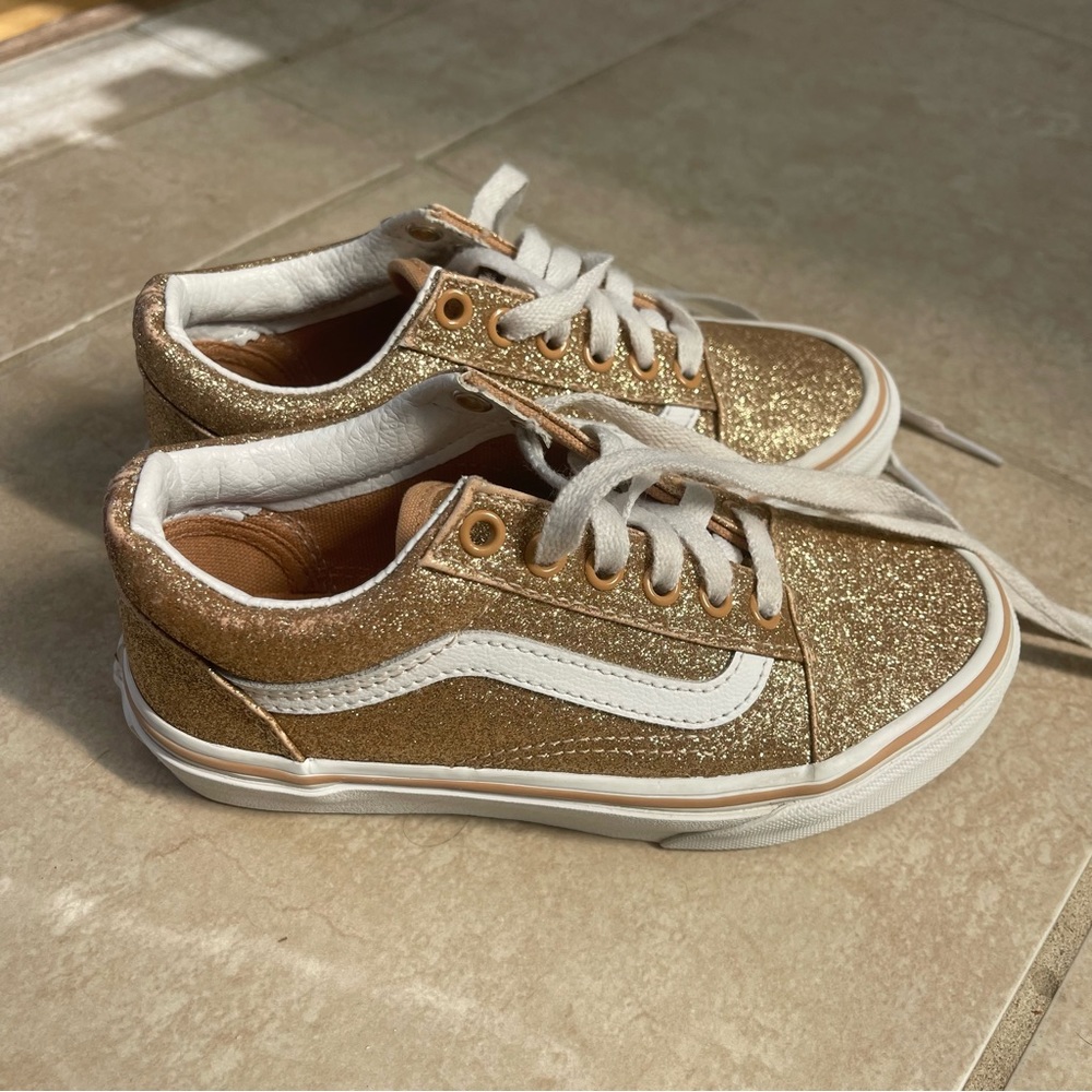 Gold Glitter Vans